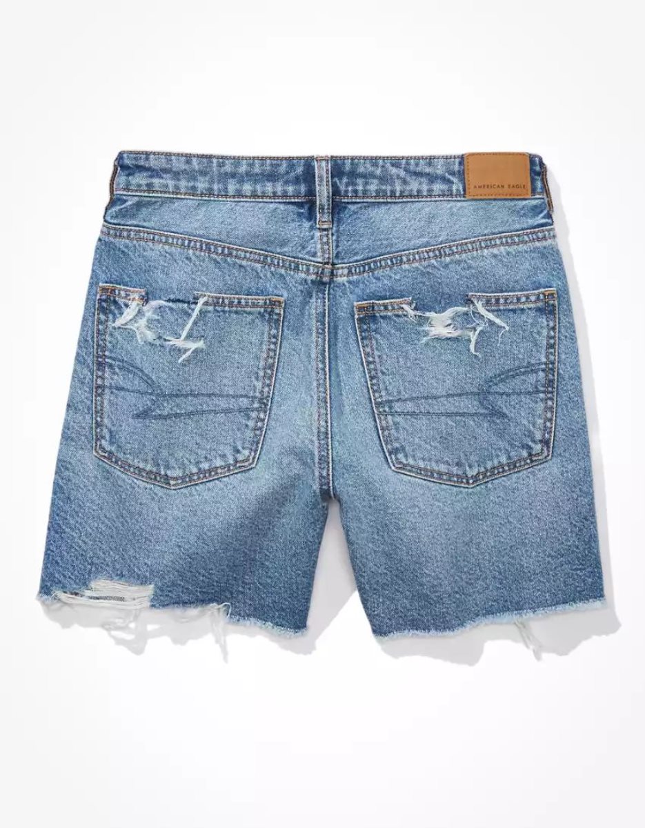 Shorts American Eagle AE Denim Highest Taille Baggy Indigo Femme | QDY-13798188